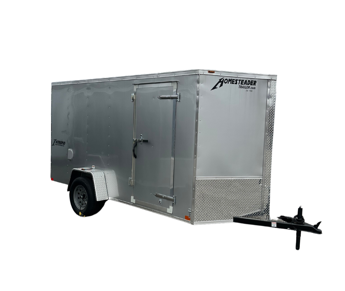 2022 6×12 VNose Trailer Silver Ramp Door (612IS) Country Farm